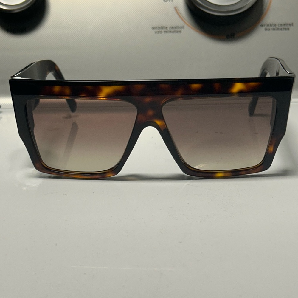 Celine Tortoise Shell Sunglasses with Black Accents